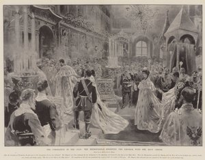 A Coroação do Czar, o Metropolita ungindo o Imperador com o Santo Crisma